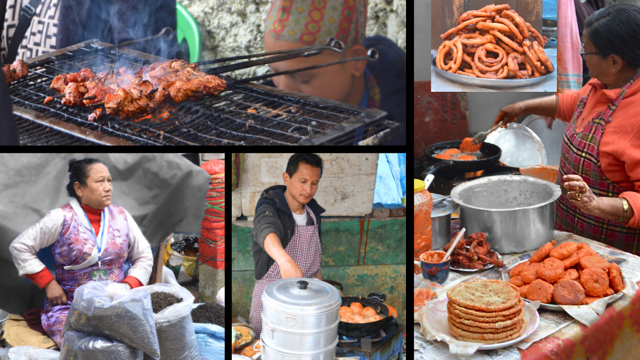 <p>A variety of freshly cooked food is on offer for those wishing to try authentic hill cuisine. (Pictures by Purav Pradhan)</p>